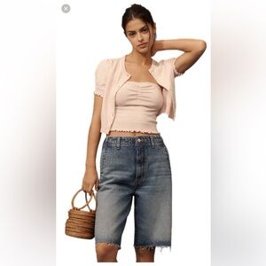 The Lonnie high rise denim bermuda shorts, size 29